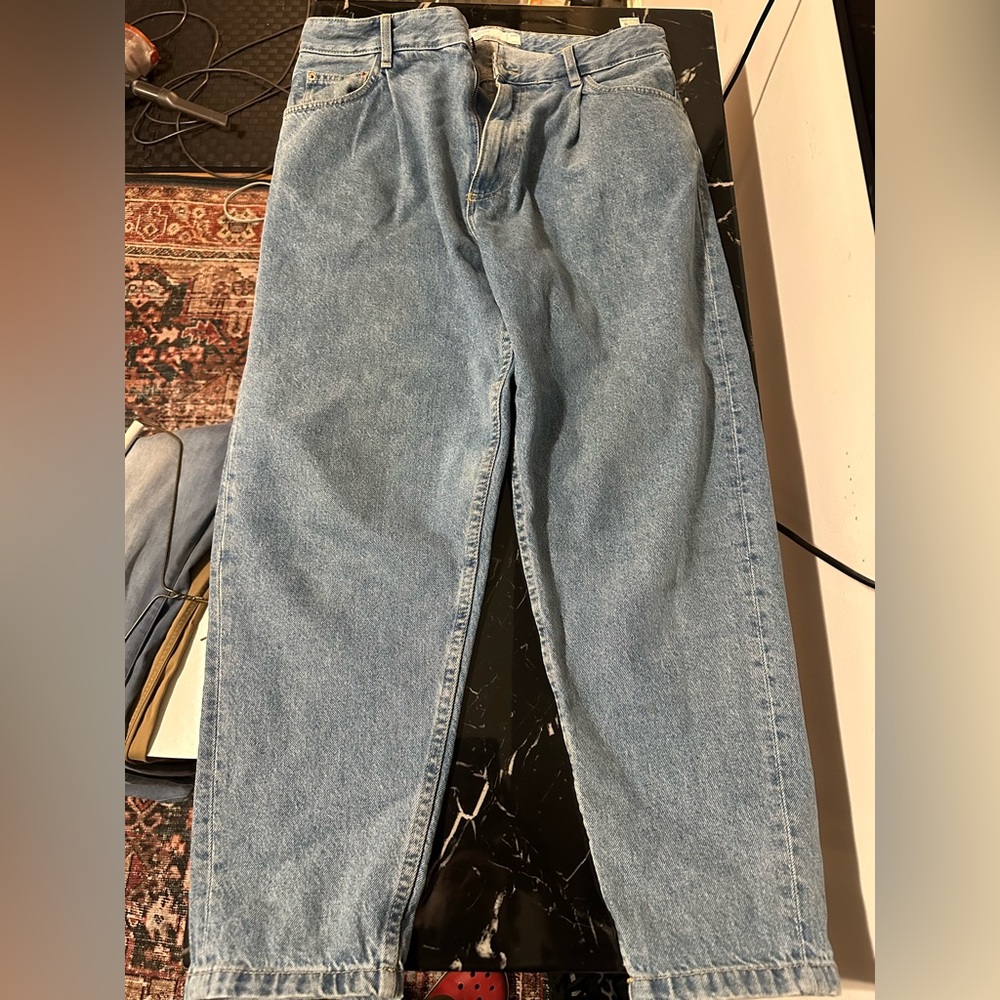 Bershka Light Blue Relaxed Jeans